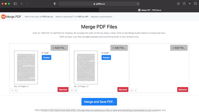 How to Merge PDF Online with PDFlite.co